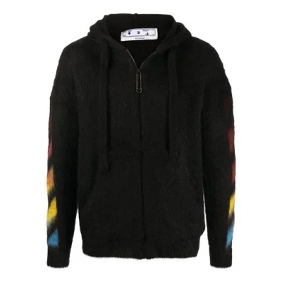 Off-white Men's  Pattern Hooded Jacket Black