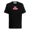 Off-white Men's  Ss22 Alphabet Logo Printing Round Neck Short Sleeve Loose Fit Black T-shirt In Black