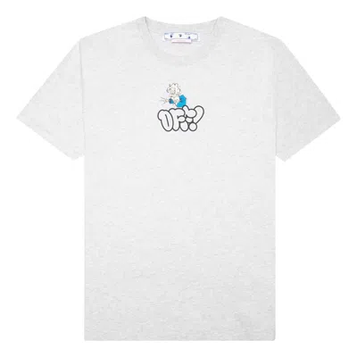 Off-white Men's  Ss22 Alphabet Logo Printing Round Neck Short Sleeve Version Gray T-shirt