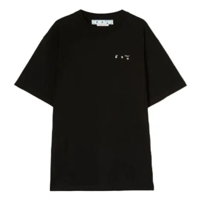 Off-white Men's  Ss22 Back Caravaggio Short Sleeve Loose Fit Black T-shirt