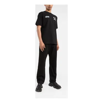 Off-white Men's  Ss22 Chest Classic Arrow Alphabet Printing Short Sleeve Black T-shirt