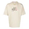 Off-white Men's  Ss22 Logo Pattern Round Neck Short Sleeve Version White T-shirt In Neutral