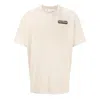 Off-white Men's  Ss22 Logo Printing Short Sleeve Loose Fit Light Brown T-shirt In Neutral