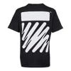 Off-white Men's  Ss22 Solid Color Cotton Printing Short Sleeve Black T-shirt In Black
