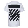 Off-white Men's  Ss22 Solid Color Cotton Zebra Printing Short Sleeve White T-shirt In White