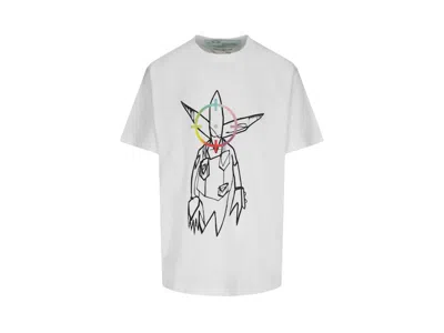 Pre-owned Off-white Men's Off X Futura Oversized Fit Alien T-shirt In White