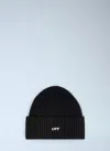 Off-white Off White Men Offstamp Loose Knit Beanie Hat In Black