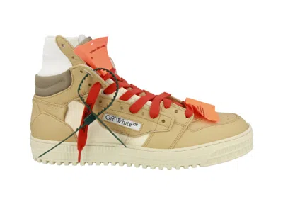 Pre-owned Off-white Men's Offwhite 3.0 Off Court Hightop Sneakers In Latte Beige