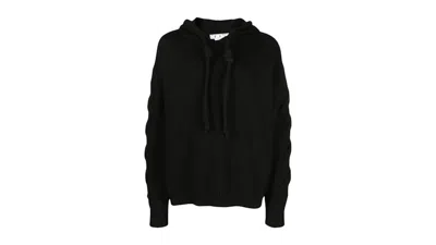 Pre-owned Off-white Men's Offwhite 3d Diag Knit Hoodie In Black