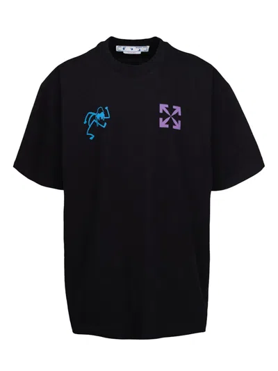 Pre-owned Off-white Men's Offwhite 90's Liquid Oversized Tshirtin Black