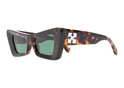 Pre-owned Off-white Men's Offwhite Accra Cateye Sunglasses In Tortoiseshell/green