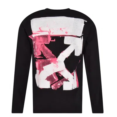 Pre-owned Off-white Men's Offwhite Acrylic Arrow Long Sleeve T-shirt In Black