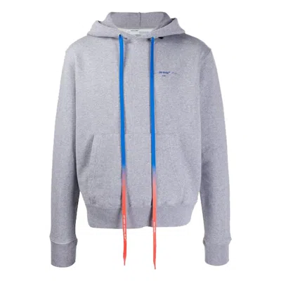Pre-owned Off-white Men's Offwhite Acrylic Arrows Hoodie In Grey/blue In Multi