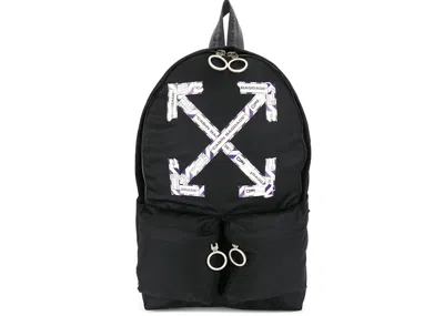 Pre-owned Off-white Men's Offwhite Airport Tape Diagonal Arrows Backpack In Black/purple In Multi