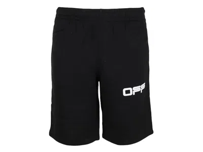Pre-owned Off-white Men's Offwhite Airport Tape Sweatshort In Black