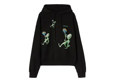 Pre-owned Off-white Men's Offwhite Alien Arrow Skate Hoodie In Black/green