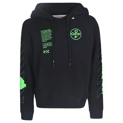 Pre-owned Off-white Men's Offwhite Arch Shapes Incompiuto Hoodie In Black/brilliant Green