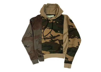 Pre-owned Off-white Men's Offwhite Arrow Logo Hoodie In Camo In Multi