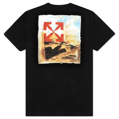 Pre-owned Off-white Men's Offwhite Arrow On Canvas Print Tee Shirt In Black