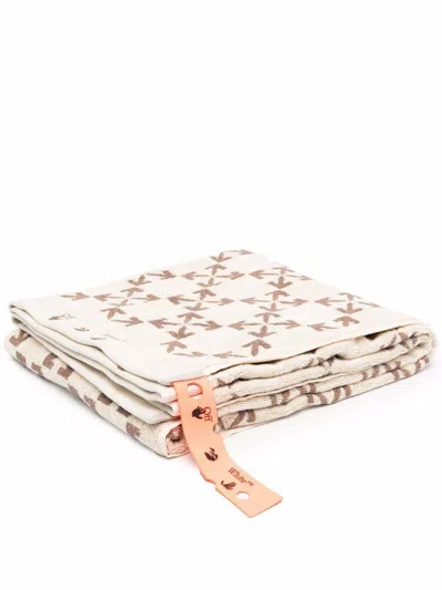 Pre-owned Off-white Men's Offwhite Arrow Pattern Shower Towel In Beige/ivory In Sand