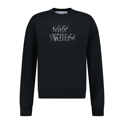 Pre-owned Off-white Men's Offwhite Arrow Print Sweatshirt In Black