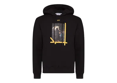 Pre-owned Off-white Men's Offwhite Arrows Caravaggio Annunciation Slim Hoodiein Black