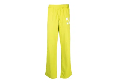 Pre-owned Off-white Men's Offwhite Arrowsmotif Slim Fit Track Sweatpants In Lime Green