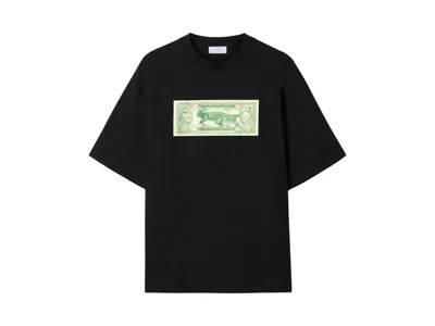 Pre-owned Off-white Men's Offwhite Banknote Arrow Ska Short Sleeve Tee Shirt In Black/ca