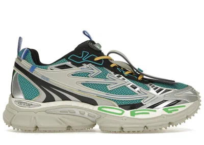 Pre-owned Off-white Men's Offwhite Be Right Back Paris Sneakers In Grey/teal/black In Multi
