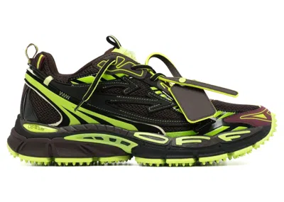 Pre-owned Off-white Men's Offwhite Be Right Back Sneakers In Chocolate Brown/green In Multi