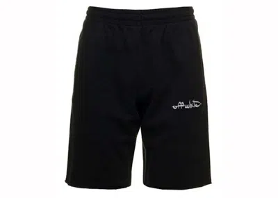 Pre-owned Off-white Men's Offwhite Bermuda Shorts Shorts With Script Logo Embroidery In Black