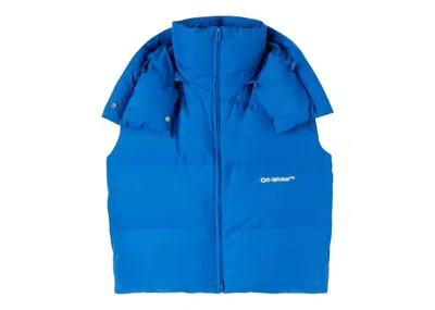Pre-owned Off-white Men's Offwhite Bounce Downfeather Hooded Jacket In Blue