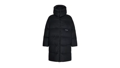 Pre-owned Off-white Men's Offwhite Bounce Hooded Long Jacket In Black