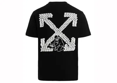 Pre-owned Off-white Men's Offwhite Bricks Arrow Slim Short Sleeve Tee Shirt In Black
