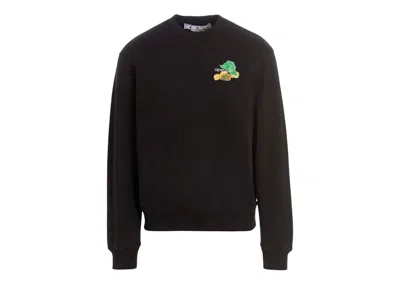 Pre-owned Off-white Men's Offwhite Brush Arrows Skate Crewneck Sweatshirt In Black