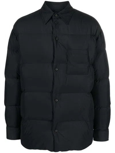 Pre-owned Off-white Men's Offwhite Buttonfront Puffer Jacket In Black