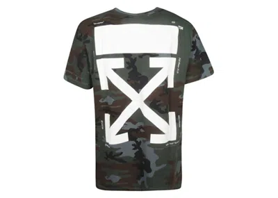 Pre-owned Off-white Men's Offwhite Camo Slim Fit T-shirt In Green Camo