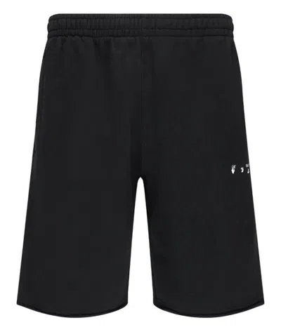 Pre-owned Off-white Men's Offwhite Caravaggio Arrow Print Track Shorts In Black