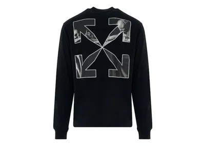 Pre-owned Off-white Men's Offwhite Caravaggio Arrow Skate Long Sleeve Tee Shirt In Black
