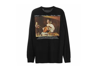 Pre-owned Off-white Men's Offwhite Caravaggio Lute Long Sleeve Tshirtin Black