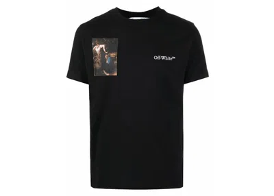 Pre-owned Off-white Men's Offwhite Caravaggio Lute Slim Short Sleeve T-shirt In Black