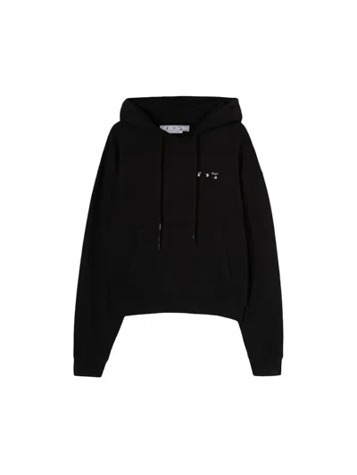 Pre-owned Off-white Men's Offwhite Caravaggio Paint Over Hoodie In Black