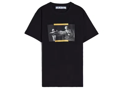 Pre-owned Off-white Men's Offwhite Caravaggio Painting Short Sleeve T-shirt In Black/yellow