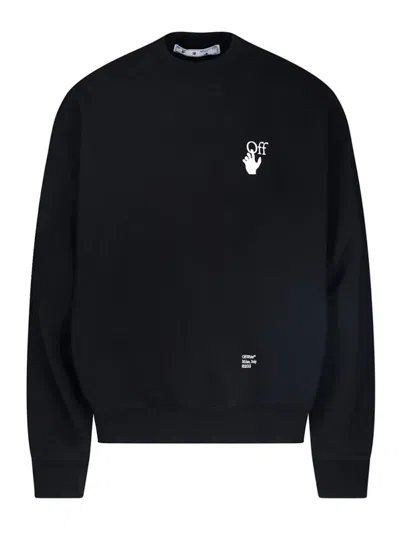 Pre-owned Off-white Men's Offwhite Caravaggio Saint Jerome Writing Arrows Sweatshirt In Black