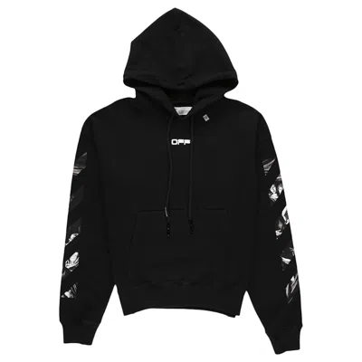 Pre-owned Off-white Men's Offwhite Caravaggio Square Over Hoodie In Black