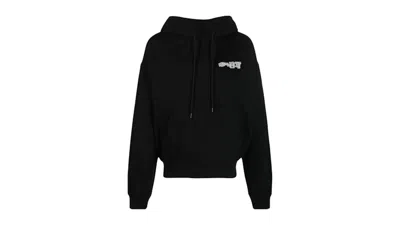 Pre-owned Off-white Men's Offwhite Carlos Arrow Logo Oversized Hoodie In Black