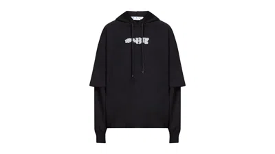 Pre-owned Off-white Men's Offwhite Carlos Type Double Tee Shirt Hoodie In Black