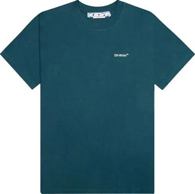 Pre-owned Off-white Men's Offwhite Chain Arr Slim Short Sleeve T-shirt In Duck Green