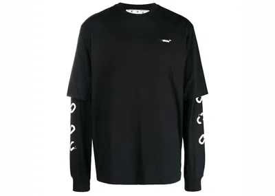 Pre-owned Off-white Men's Offwhite Chain Arrow Double T-shirt In Black