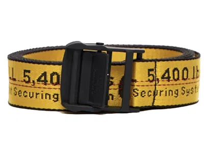 Pre-owned Off-white Men's Offwhite Classic Industrial Belt (fw21) In Yellow/black